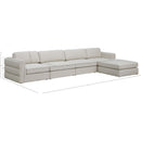  Manufacturer Color_Beige -- Meridian Beckham Fabric 5 pc Sectional IMAGE 14