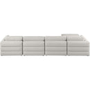  Manufacturer Color_Beige -- Meridian Beckham Fabric 5 pc Sectional IMAGE 5