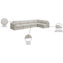  Manufacturer Color_Beige -- Meridian Beckham Fabric 5 pc Sectional IMAGE 15