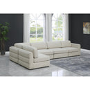  Manufacturer Color_Beige -- Meridian Beckham Fabric 5 pc Sectional IMAGE 4