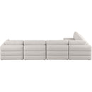  Manufacturer Color_Beige -- Meridian Beckham Fabric 5 pc Sectional IMAGE 5