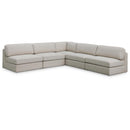  Manufacturer Color_Beige -- Meridian Beckham Fabric 5 pc Sectional IMAGE 1