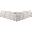  Manufacturer Color_Beige -- Meridian Beckham Fabric 5 pc Sectional IMAGE 4