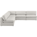  Manufacturer Color_Beige -- Meridian Beckham Fabric 5 pc Sectional IMAGE 5