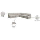  Manufacturer Color_Beige -- Meridian Beckham Fabric 5 pc Sectional IMAGE 9