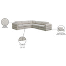  Manufacturer Color_Beige -- Meridian Beckham Fabric 5 pc Sectional IMAGE 10