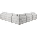  Manufacturer Color_Beige -- Meridian Beckham Fabric 5 pc Sectional IMAGE 4