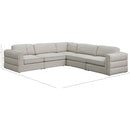  Manufacturer Color_Beige -- Meridian Beckham Fabric 5 pc Sectional IMAGE 9