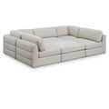 Manufacturer Color_Beige -- Meridian Beckham Fabric 6 pc Sectional IMAGE 1
