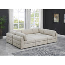  Manufacturer Color_Beige -- Meridian Beckham Fabric 6 pc Sectional IMAGE 2