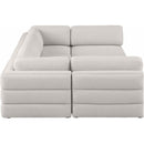 Manufacturer Color_Beige -- Meridian Beckham Fabric 6 pc Sectional IMAGE 4