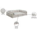  Manufacturer Color_Beige -- Meridian Beckham Fabric 6 pc Sectional IMAGE 9