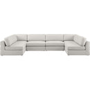  Manufacturer Color_Beige -- Meridian Beckham Fabric 6 pc Sectional IMAGE 5