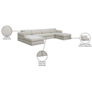  Manufacturer Color_Beige -- Meridian Beckham Fabric 6 pc Sectional IMAGE 9