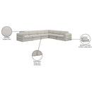  Manufacturer Color_Beige -- Meridian Beckham Fabric 6 pc Sectional IMAGE 10