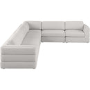  Manufacturer Color_Beige -- Meridian Beckham Fabric 6 pc Sectional IMAGE 4