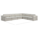  Manufacturer Color_Beige -- Meridian Beckham Fabric 6 pc Sectional IMAGE 9