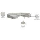  Manufacturer Color_Beige -- Meridian Beckham Fabric 7 pc Sectional IMAGE 10