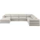  Manufacturer Color_Beige -- Meridian Beckham Fabric 7 pc Sectional IMAGE 5