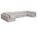  Manufacturer Color_Beige -- Meridian Beckham Fabric 7 pc Sectional IMAGE 1