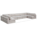  Manufacturer Color_Beige -- Meridian Beckham Fabric 7 pc Sectional IMAGE 9
