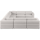  Manufacturer Color_Beige -- Meridian Beckham Fabric 8 pc Sectional IMAGE 4