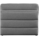  Manufacturer Color_Grey -- Beckham Grey Linen Textured Fabric Upholstered Modular Armless Chair IMAGE 3