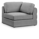  Manufacturer Color_Grey -- Beckham Grey Linen Textured Fabric Upholstered Modular Corner Chair IMAGE 1