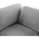  Manufacturer Color_Grey -- Beckham Grey Linen Textured Fabric Upholstered Modular Corner Chair IMAGE 5