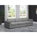  Manufacturer Color_Grey -- Beckham 114" Grey Linen Textured Fabric Upholstered 3 pc Modular Sofa IMAGE 2