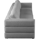  Manufacturer Color_Grey -- Beckham 152" Grey Linen Textured Fabric Upholstered 4 pc Modular Sofa IMAGE 4
