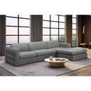  Manufacturer Color_Grey -- Beckham 114" Grey Linen Textured Fabric Upholstered 4 pc Modular Sectional IMAGE 2