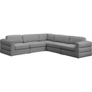 Meridian Beckham Fabric Sectional 681Grey-Sec5D IMAGE 1
