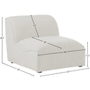  Manufacturer Color_Cream -- Meridian Miramar Stationary Fabric Chair IMAGE 8