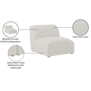  Manufacturer Color_Cream -- Meridian Miramar Stationary Fabric Chair IMAGE 9