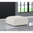  Manufacturer Color_Cream -- Meridian Miramar Fabric Ottoman IMAGE 2