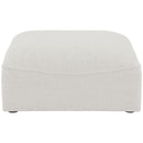  Manufacturer Color_Cream -- Meridian Miramar Fabric Ottoman IMAGE 3