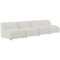 Meridian Miramar Stationary Fabric Sofa 683Cream-S132 IMAGE 1