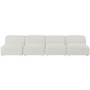  Manufacturer Color_Cream -- Meridian Miramar Stationary Fabric Sofa IMAGE 4