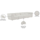  Manufacturer Color_Cream -- Meridian Miramar Stationary Fabric Sofa IMAGE 10