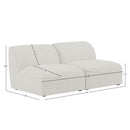  Manufacturer Color_Cream -- Meridian Miramar Stationary Fabric Sofa IMAGE 8