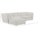Meridian Miramar Cream Durable Linen Textured Modular Sectional IMAGE 14