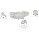  Manufacturer Color_Cream -- Meridian Miramar Fabric 4 pc Sectional IMAGE 15