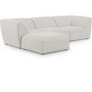  Manufacturer Color_Cream -- Meridian Miramar Fabric 4 pc Sectional IMAGE 1