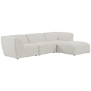  Manufacturer Color_Cream -- Meridian Miramar Fabric 4 pc Sectional IMAGE 2