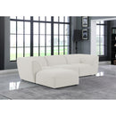  Manufacturer Color_Cream -- Meridian Miramar Fabric 4 pc Sectional IMAGE 3