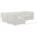  Manufacturer Color_Cream -- Meridian Miramar Fabric 4 pc Sectional IMAGE 14