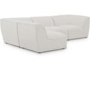  Manufacturer Color_Cream -- Meridian Miramar Fabric 4 pc Sectional IMAGE 1