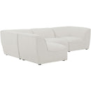 Meridian Miramar Fabric Sectional 683Cream-Sec4B IMAGE 1
