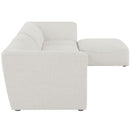  Manufacturer Color_Cream -- Meridian Miramar Fabric 5 pc Sectional IMAGE 10